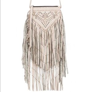 Cleobella Nude Fringe Bag